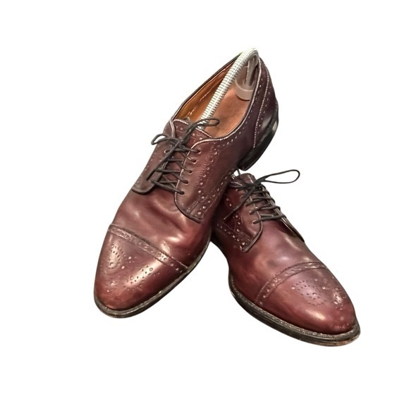 Allen Edmonds Sanford 5277 Burgundy Brown Cap Toe Oxford Dress Shoes Men's 9.5 D - Picture 14 of 14